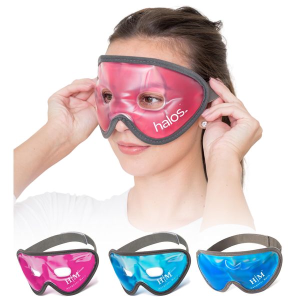 Gel Eye Mask - Hangover Mask - Cooling Eye Mask for Hot Cold Therapy -Reusable Gel Mask Helps Soothe Puffy Eyes & Dark Circles -Our Cold Eye Mask Helps Relieve Headaches, Migraines & Sinus Pain -Pink