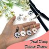 DHER Zipper Metal Zip Pulls Pull Removable Zip 8 Pieces Zip Puller Removable Zip Head Replacement Zip Head (Daisies 4 Colours)