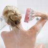 Exfoliating Silicone Body Scrubber Silicone Bath Brush Glowing Skin Silicone Shower Loofah for Gentle Exfoliating Long Lasting Lathers Well & More Hygienic Than Traditional Loofah Body Brush (Pink)