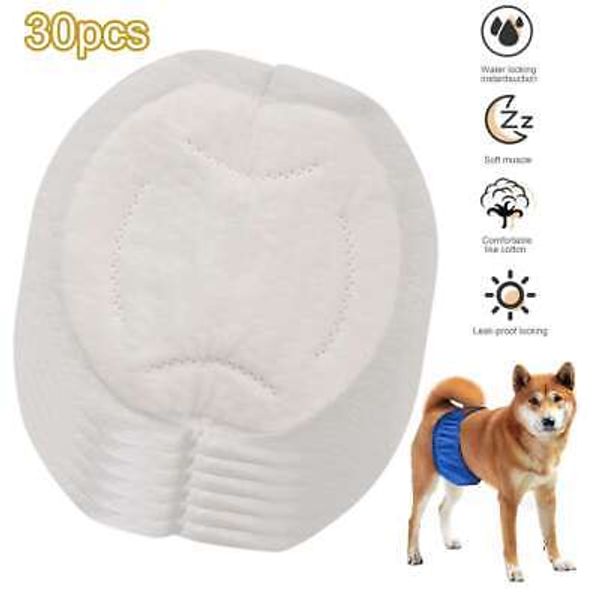 30pcs Pet Diaper Liner Pads Disposable Soft Dog Diapers Male Wraps Belly Bands