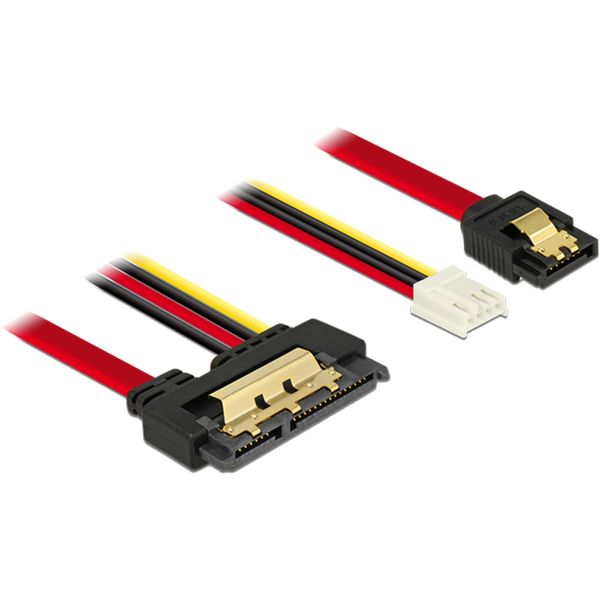 DeLOCK Adapter Adapterkabel SATA 7Pin + Floppy 4Pin > SATA 22Pin