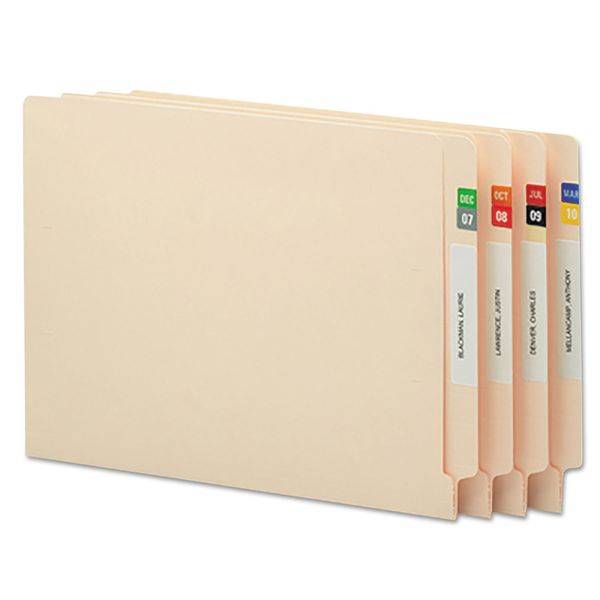 Smead 67450 Monthly End Tab File Folder Labels Assorted Colors 250 per Month 3000/Box