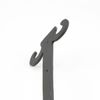 Dummy Door Strap Hinge Fleur De Lis 15.5" Rust Resistant Black Hinges