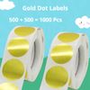 1 Inch Gold Dot Labels for Color Coding Round Envelope Seal Stickers 500 Per Roll (2 Rolls)