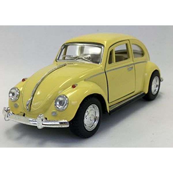 KiNSMART 1/32 1967 Classic Beetle Pull Back Diecast Car (Pale Yellow)