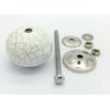 G Decor Crackle Ceramic Door Knobs Cupboard Pull Door Handles 4506 (White)