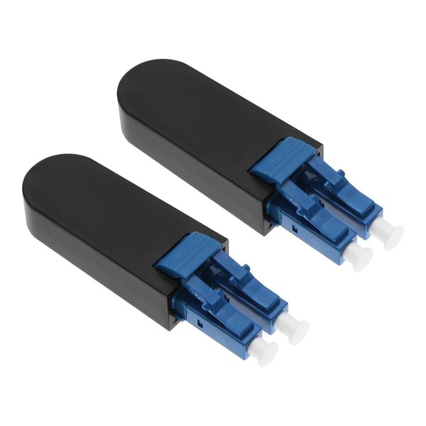 EMSea 2Pcs SM Single Mode 9/125 Loopback Adapter Test Plug for LC/UPC Fiber Optic Connection Transmission Cable Adapter for Testing Applications