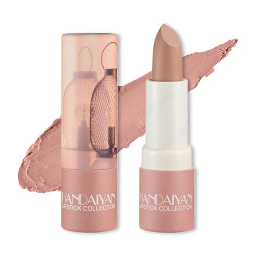 XINGXYUEL Matte Nude Lipstick Silky Velvet Lip Gloss Nude Lip Stain Paper Tube Lipsticks Non-Stick Cup, Waterproof Long Lasting Matte Lipstick for Women Daily Professional Lip Makeup-02 Nude