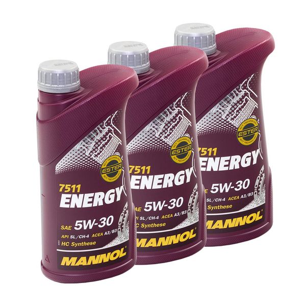 Motoröl MANNOL 5W-30 Energy API SN/CH-4 3 X 1 Liter