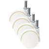 Iris Ohyama HGC-4 Long Chest Dedicated Caster Set, White