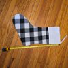 Checkered Stocking White & Black Perfect For Decorating