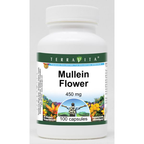 Mullein Flower - 450 mg (100 Capsules, ZIN: 511376)