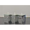 DEENZ Diamond Crushed Tea Coffee Sugar Canisters Jars Kitchen Storage Silver Trimmings Crystal Filled