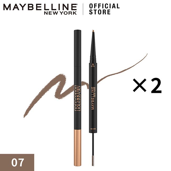 Maybelline Brow Ink Color Tint Duo 07 Milk Tea Brown Eyebrow Pencil Color Mascara 2in1 Maybelline