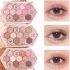 SNS Eyeshadow Cute Honeycomb 12 Colors Makeup Palette, Eye Shadow Palette, Honey Sugar Brown Powder, Eyeshadow, Ins, Eyeshadow Brush, Dual-Use, Waterproof, Sweatproof, Highly Colorful, Lasting Eye Shadow, 0.4 oz (10.8 g) (601# Pink Brown)