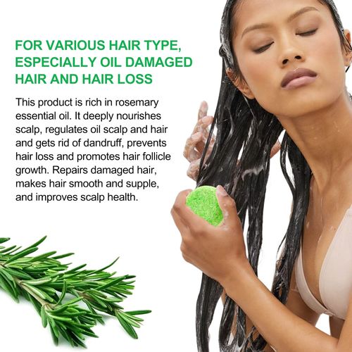 Rosemary Solid Shampoo Bar, 2 Pieces, Hair Soap, Anti Dandruff and Oil Control, Solid Soap Hair Against Hair Loss to Stimulate Hair Growth (Rosemary Shampoo Bar)