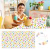 NAUZE Easter Table Cloth Colorful Easter Egg Chick Tablecloth Rectangle Reusable Table Cover for Easter Day School Parties Special Events