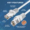 20 ft CAT6 Network Ethernet Patch Cable XBOX PS3 20 feet GIGABIT 500MHz Gray