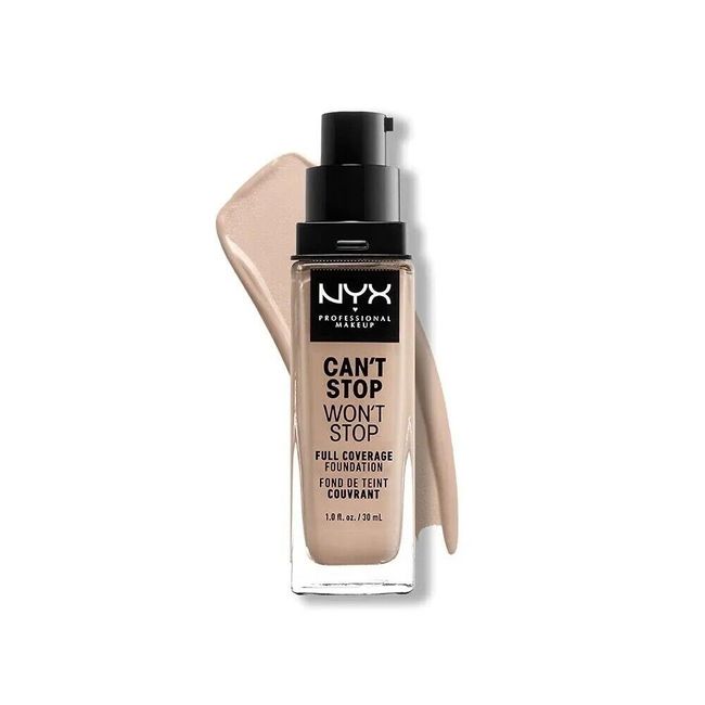 NYX Can’t Stop Wont Stop Full Coverage Foundation - Porcelain, 1 oz