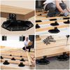 10 Pack Adjustable Decking Support Pedestal Riser,Foundation Base Support for Floating/Platform/Composite Decking,Heavy Duty Base for Deck Construction and DIY Projects(18mm-30mm)