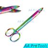 Rainbow/Multi Crown Bee Bee Scissors 4.5" Straight & Curved Surgical Instruments