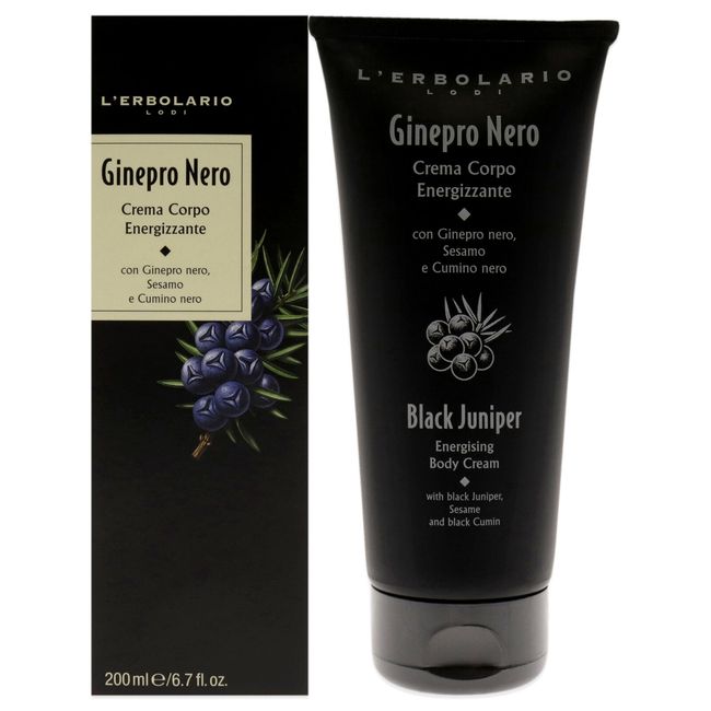 Black Juniper Energising Body Cream by LErbolario for Unisex - 6.7 oz Body Cream