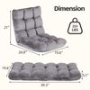 Floor Folding Gaming Sofa Chair 14-Position Sleeper Bed Couch Recliner Blue