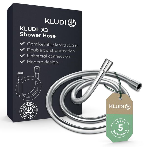 Kludi 81072 X3 Shower Hose, Chrome, 1,60 m