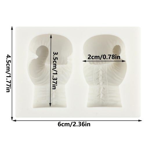 QDMOLDS Boxing Glove Silicone Mold Boxing Sports Fondant Molds for Cake Decorating Cupcake Topper Sugar Craft Candy Chocolate Polymer Clay Gum Paste