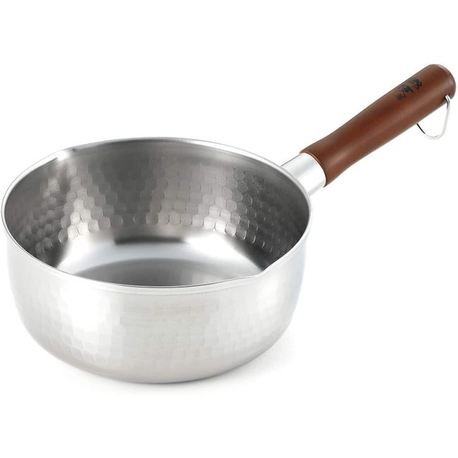 Castle Enterprises Yoshikawa Going Technique, Made in Japan, H Compatible, Stainless Steel, Snow Flat Pot, 7.9 inches (20 cm), Gift Wrapping, Silver