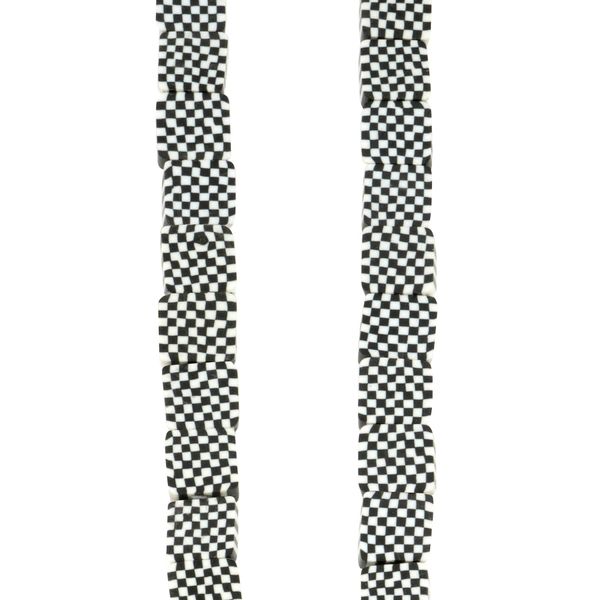 Black & White Checker Clay Square Beads by Bead Landing™