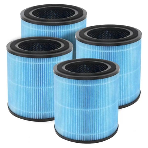 4 Pack AP0601 2-In-1 True HEPA Filter  for AirTok Air Purifier AP0601-RF