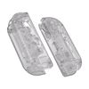 eXtremeRate Transparent Clear Black Joy con Handheld Controller Housing with Full Set Buttons, DIY Replacement Shell Case for Nintendo Switch & Switch OLED Model Joy con – Console Shell NOT Included