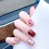 24 Pack Elegant Nail Tips Shell Nail Silver Pink Make You More Nice ,Can Be Used For Wedding,Party,Holiday,Dating,Prom,Daily Life