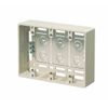 Mirai Industry MSB-3YW Switch Box for Plastic Mall, Exposed Switch Box for Cable Wiring, 3 Deep Shape, White Cabbage