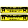 COOLHUBCAPS Do No Separate Dog from Handler Reflective Decal Set