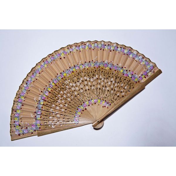 Fächer Flamenco aus Holz (Natur)
