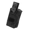 LayLax Compact Dump Pouch, Black, Foldable, Roll-Up, Lightweight, Belt Clip, Drop Prevention, Patch Base
