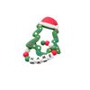 Personalised Christmas Tree Silicone teething ring, teething toy