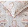 3 PCS Patchwork Bedspread Quilted Bed Throw Single Double King Size Bedding Set (Jasmine Blush Pink, Single Bedspread set)