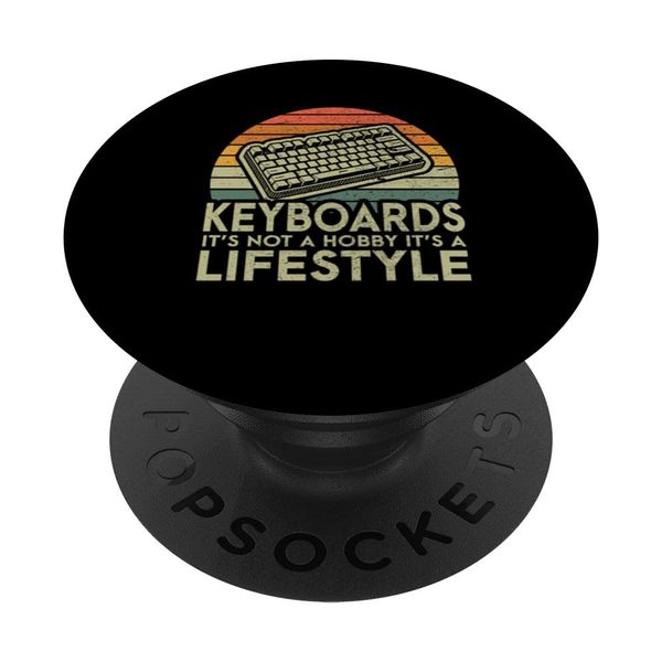 Retro Keyboards Lifestyle Keyboard Player PopSockets Adhesive PopGrip