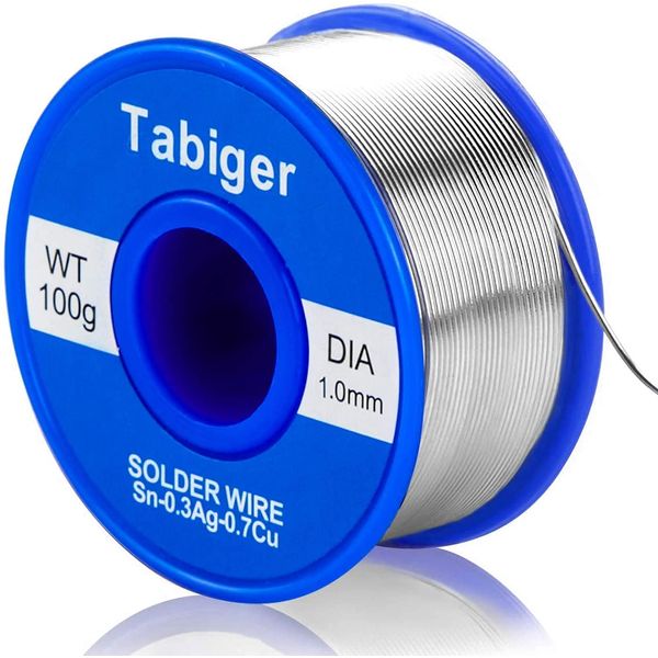 TABIGER 1.0mm 100g Lead Free Solder Wire Rosin Flux Solder for DIY Soldering Project