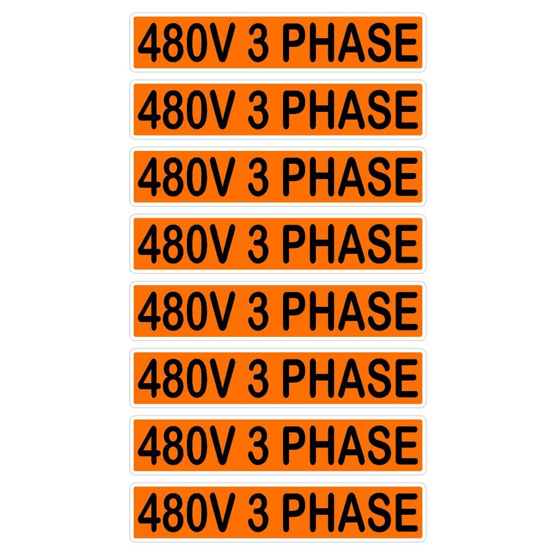 Conduit Line Electrical Marker 8Pk Orange Black Safety Decal Unlimited ...