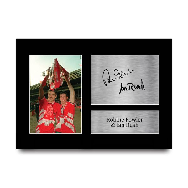 HWC Trading A4 Robbie Fowler Ian Rush Liverpool Gifts Printed Signed Autograph Picture for Football Fans and Supporters