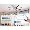 Smart 72'' Large Ceiling Fan APP/Voice/Remote Control LED Light DC Google/Alexa