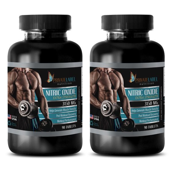 Nitric Oxide 3150mg Serious Mass Gainer 180 Capsules 2 Bottles
