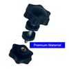 Movbudy 2 Set Rollator Walker Replacement Knobs, Universal Adjustable Replacement Arm Adjustment Knobs with Screws Washers, M6 Track Bolt Set T Track Bolts Rollator Knob for Rollator Walker Parts