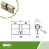 Amig 21538 Mod. 10000 High Security Cylinder, Matte Brass, 70 mm