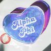 Sorority Shop Alpha Sigma Alpha Heart Shaped Makeup Bag