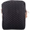 Womens Canvas Patterned Multi Pack Backack Rucksack 3 Piece Travel Set - Black